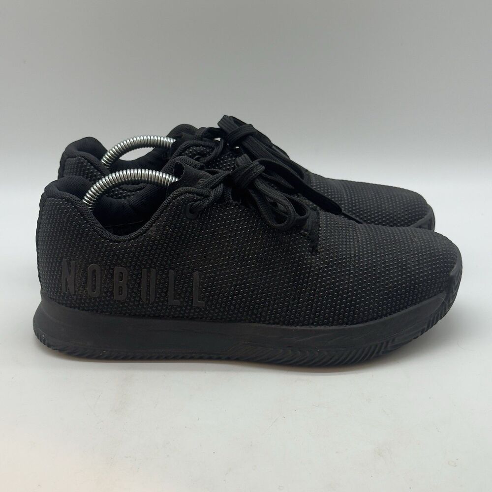 Nobull  SuperFabric Outwork Trainers M 5.5 - W 7 Black on Black Low Top Gym Shoe